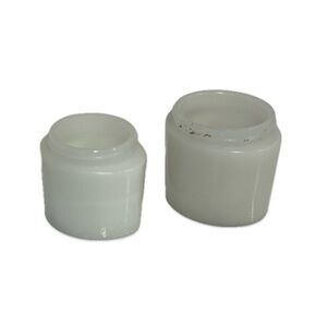 Vintage Pond’s cold cream milk glass jars